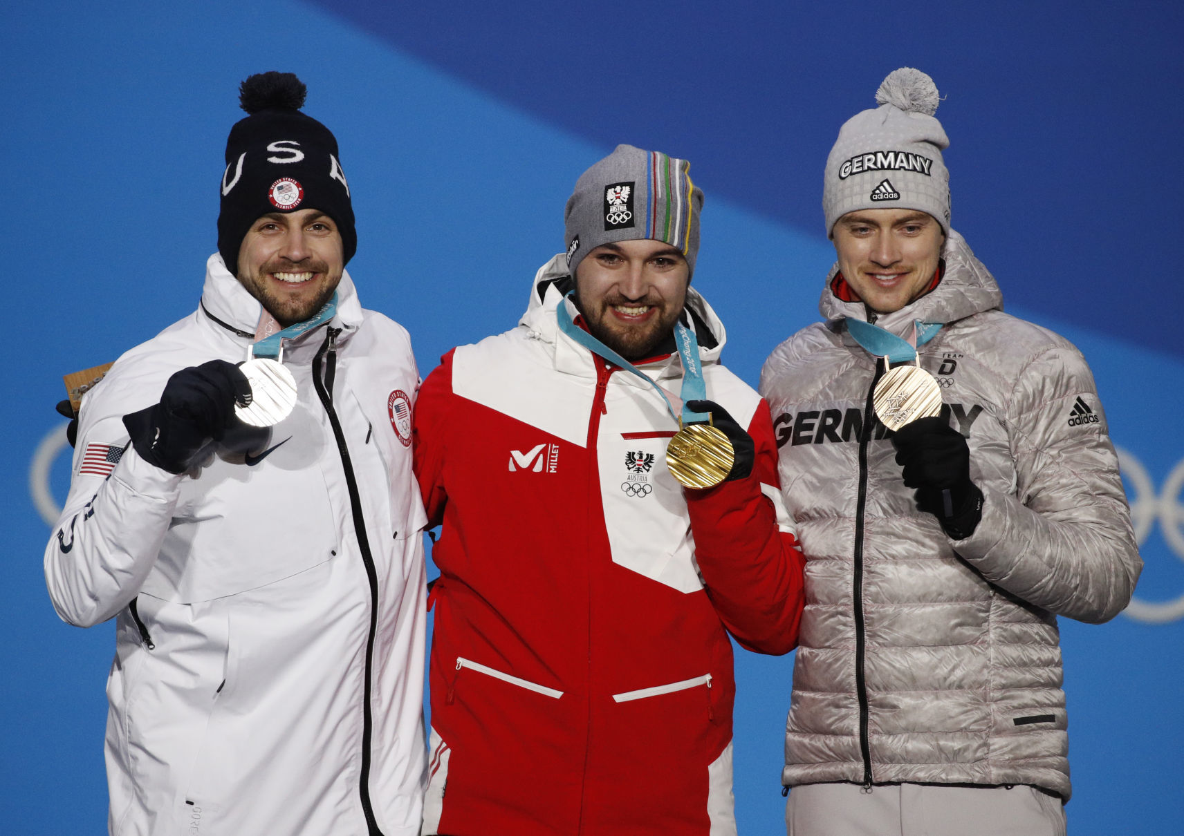 Pyeongchang Olympics Medals Ceremony Luge Men
